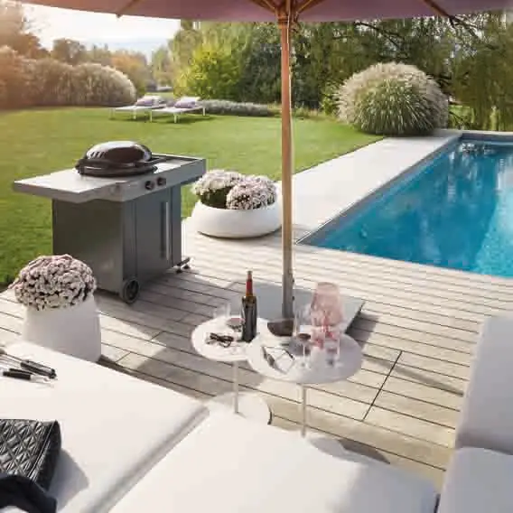 18.128.74A AROSA 570 G EVO Grey Steel Blazing Cooking Zone Kit Plus Detail Cooking Zone Pool