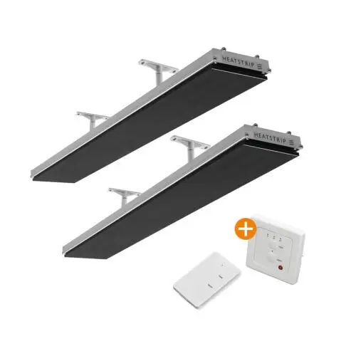Heatstrip Design 2400 Watt Heaters met Wall Remote