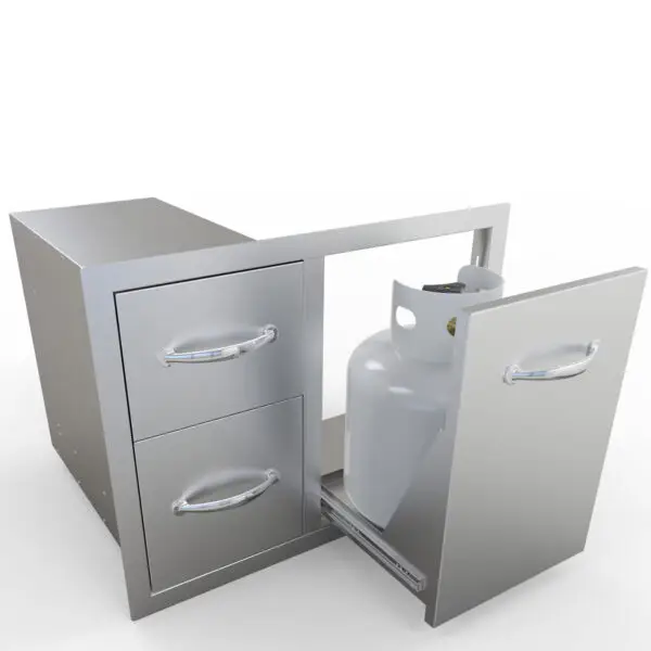 Sunstone Double Drawer Trash Combo 30" - Image 8