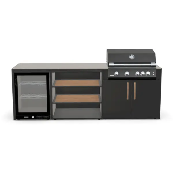 Brabura Outdoor Kitchen Black 4B Gas Grill