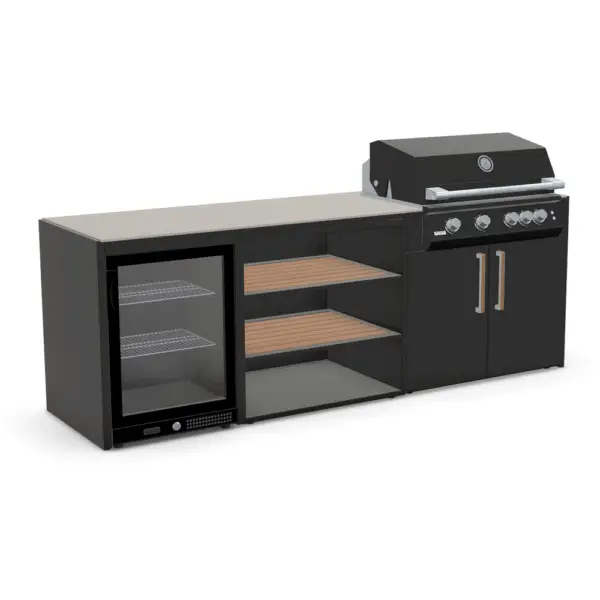 Brabura Outdoor Kitchen Black 4B Gas Grill - Image 2