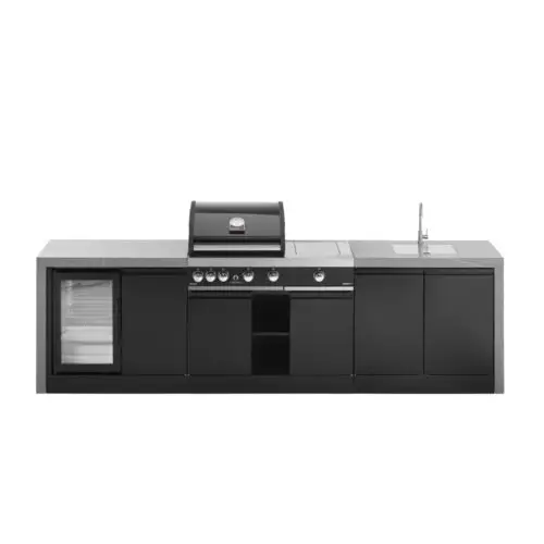 GrandPro 299 Premium G4 Plus Outdoor Kitchen with Fridge + Sink Waterfall Edition