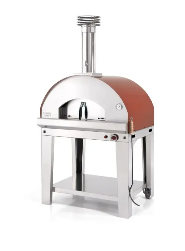 Fontana Mangiafuoco Rosso Dual Fuel Pizza Oven Including Trolley