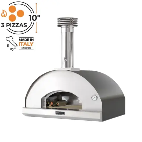 Fontana Mangiafuoco Anthracite Build In Wood Pizza Oven
