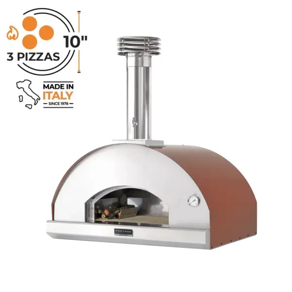 Fontana Mangiafuoco Rosso Build In Wood Pizza Oven