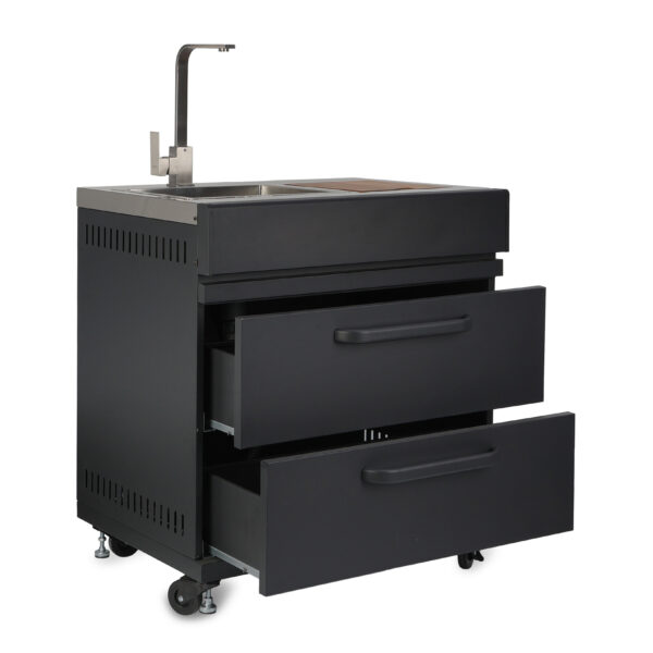 Packshot Sink Unit Sideways Open Drawers