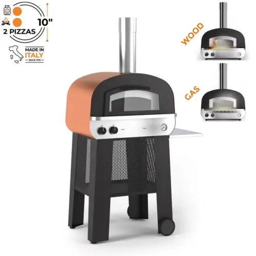 Fontana Piero Gas & Wood Pizza Oven Including Trolley
