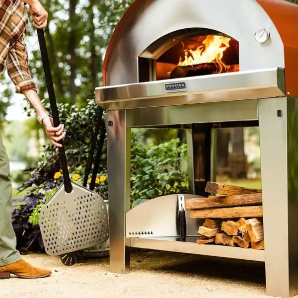 Fontana Marinara Anthracite Wood Pizza Oven Including Trolley - Image 2