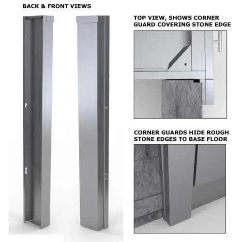 Sunstone 3" End Corner Guard Panel Right Side of Base Cabinets