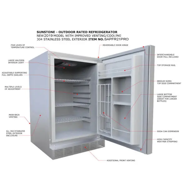 Sunstone Outdoor Rated Refrigerator - Image 2