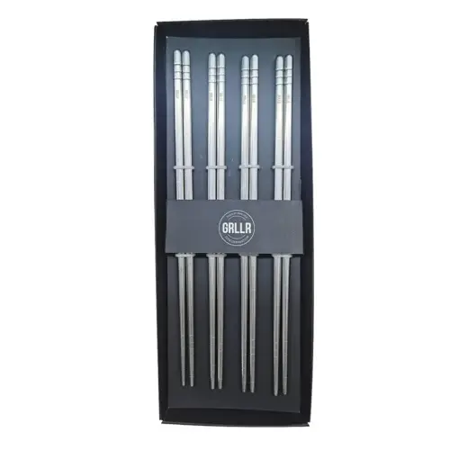 GRLLR Chopstick | Stainless Steel | Set of Four