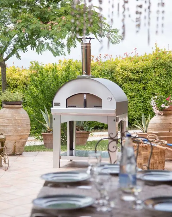 Fontana Mangiafuoco Stainless Steel Wood Pizza Oven Including Trolley - Image 5