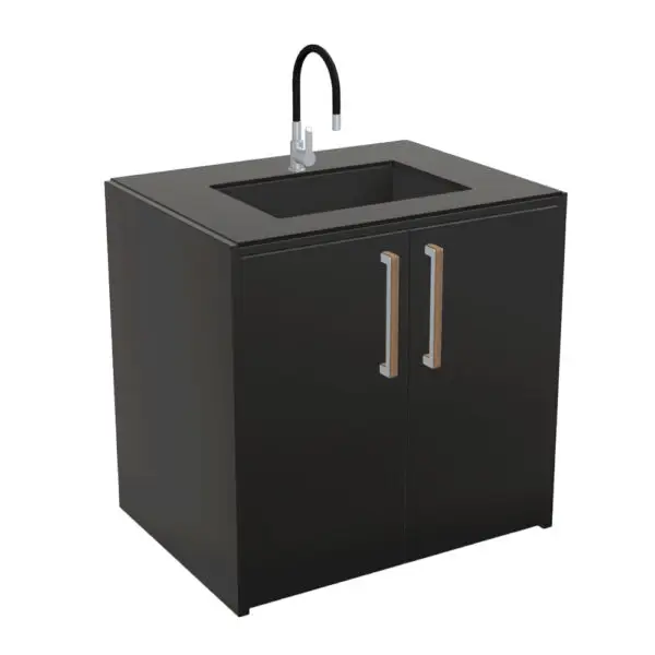 Brabura Sink Cabinet with Nero Zimbabwe Countertop