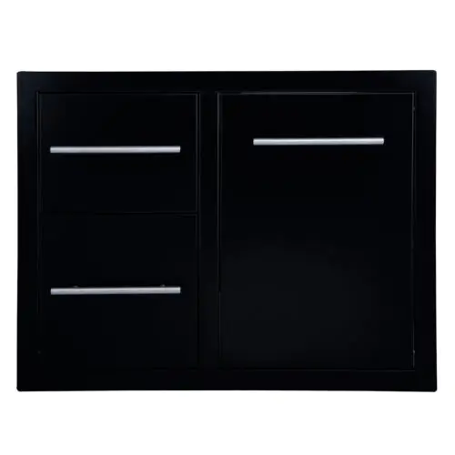 Sunstone Black Series Double Drawer Trash Combo 30"