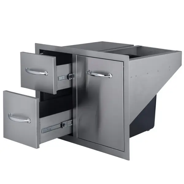 Sunstone Double Drawer and Trash Combo 36" - Image 3