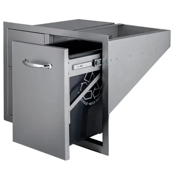 Sunstone Double Drawer and Trash Combo 36" - Image 4