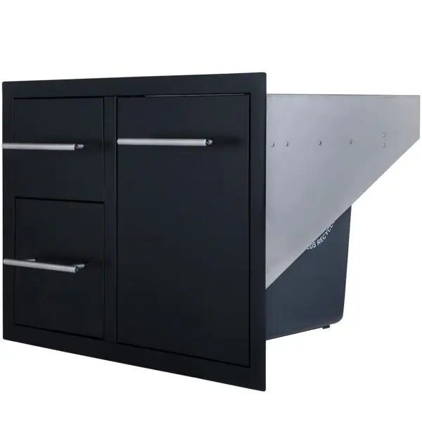 Sunstone Black Series Double Drawer Trash Combo 36" - Image 2