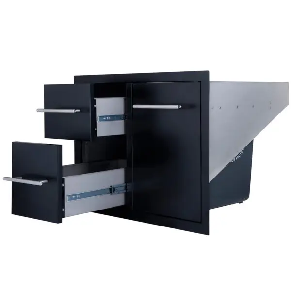 Sunstone Black Series Double Drawer Trash Combo 36" - Image 4