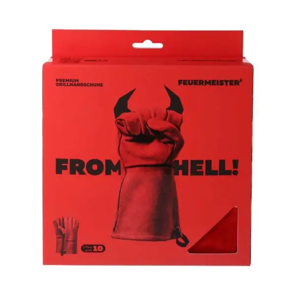 Feuermeister® Leather BBQ grilling gloves (Large) - Image 2