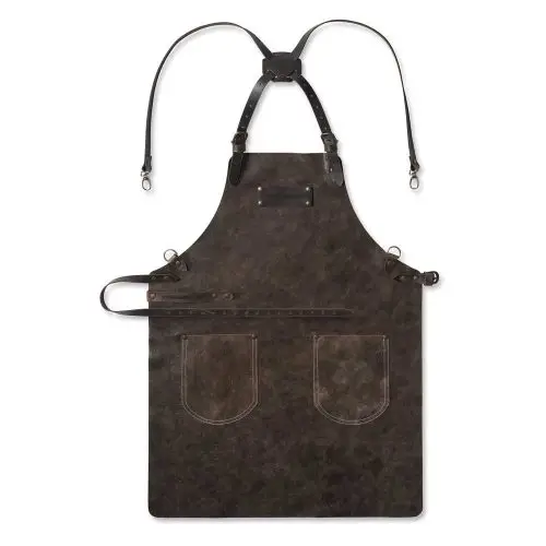 Feuermeister® Antique Leather Brown Apron (Small)