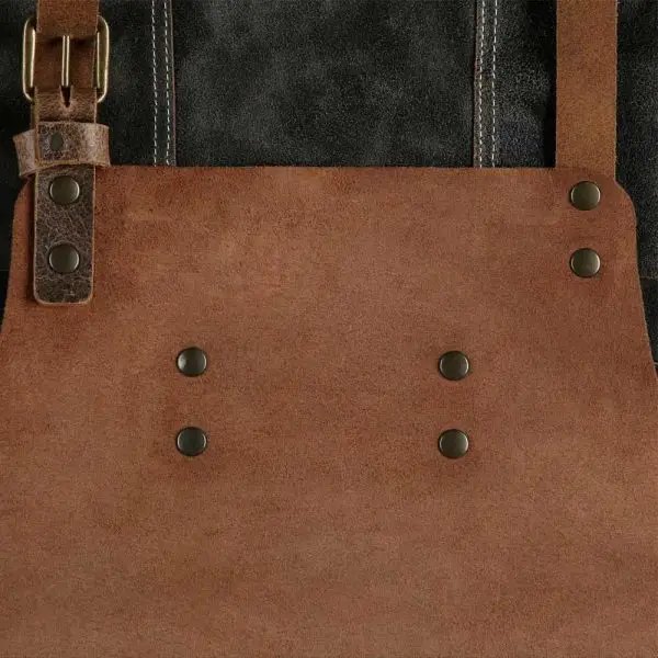 Feuermeister® Antique Leather Brown Apron (Medium) - Image 3