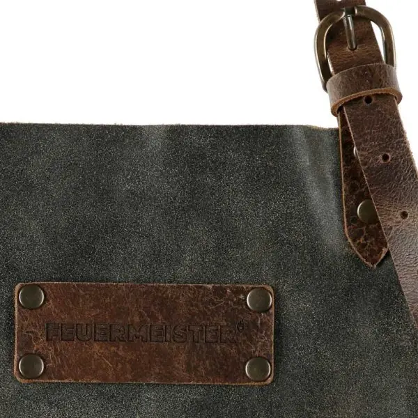 Feuermeister® Antique Leather Anthracite Apron (Small) - Image 2