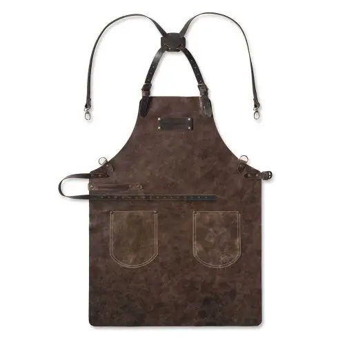 Feuermeister® Antique Leather Cognac Apron (Small)