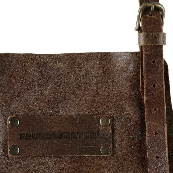 Feuermeister® Antique Leather Cognac Apron (Medium) - Image 2