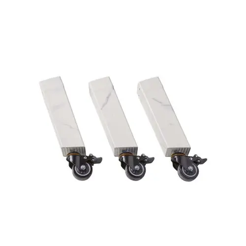 Moddern Pedestal legs - marble look with wheels (3pcs)