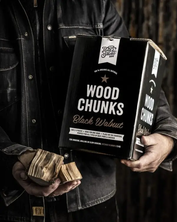 HOLY SMOKE BBQ  SMOKE WOOD CHUNKS BLACK WALNUT 3 KG - Image 2