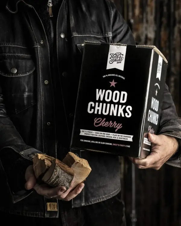 HOLY SMOKE BBQ SMOKE WOOD CHUNKS CHERRY 3 KG - Image 2