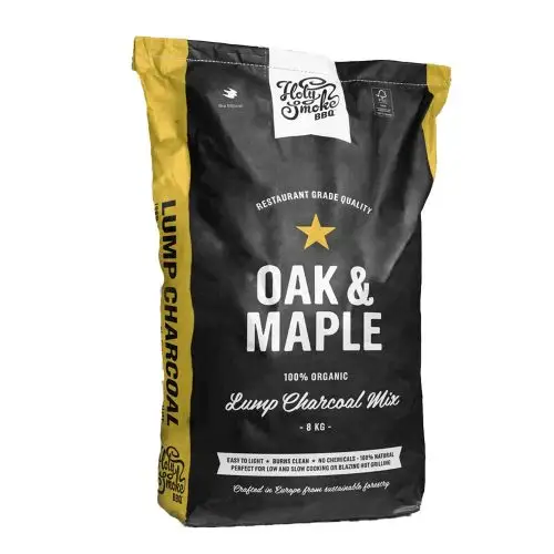 HOLY SMOKE BBQ -  RESTAURANT GRADE  PREMIUM CHARCOAL OAK / MAPLE 8KG